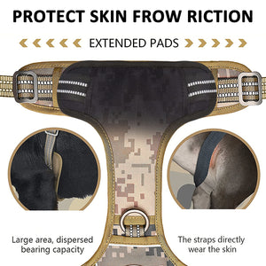 Dog Harness Tactical No Pull | Adjustable Pet Military Working Training Vest | M