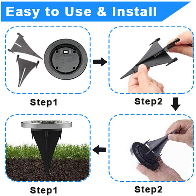 Solar Underground Light | LED | Waterproof | Color Changing | Garden Buried Lamp