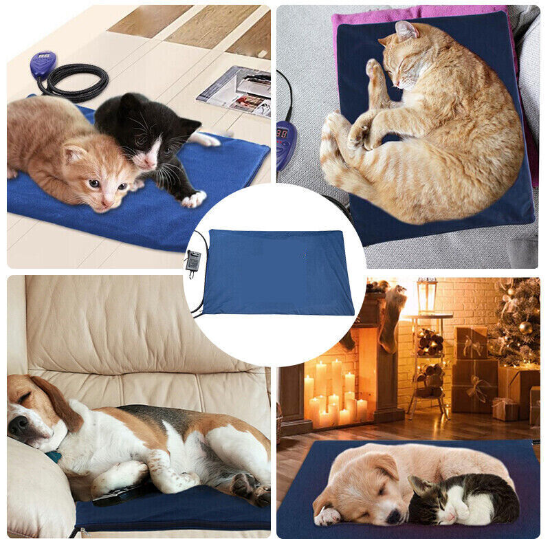 Electric Pet Heat Pad | Waterproof Heating Mat | Chew Resistant | L | Cat & Dog Bed