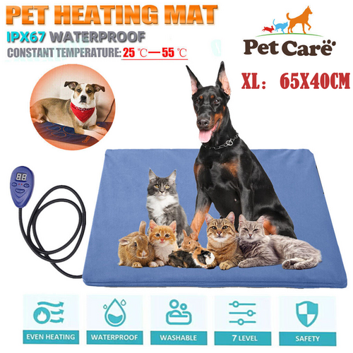 Electric Pet Heat Pad | Waterproof Heating Mat | Chew Resistant | XL | Cat & Dog Bed