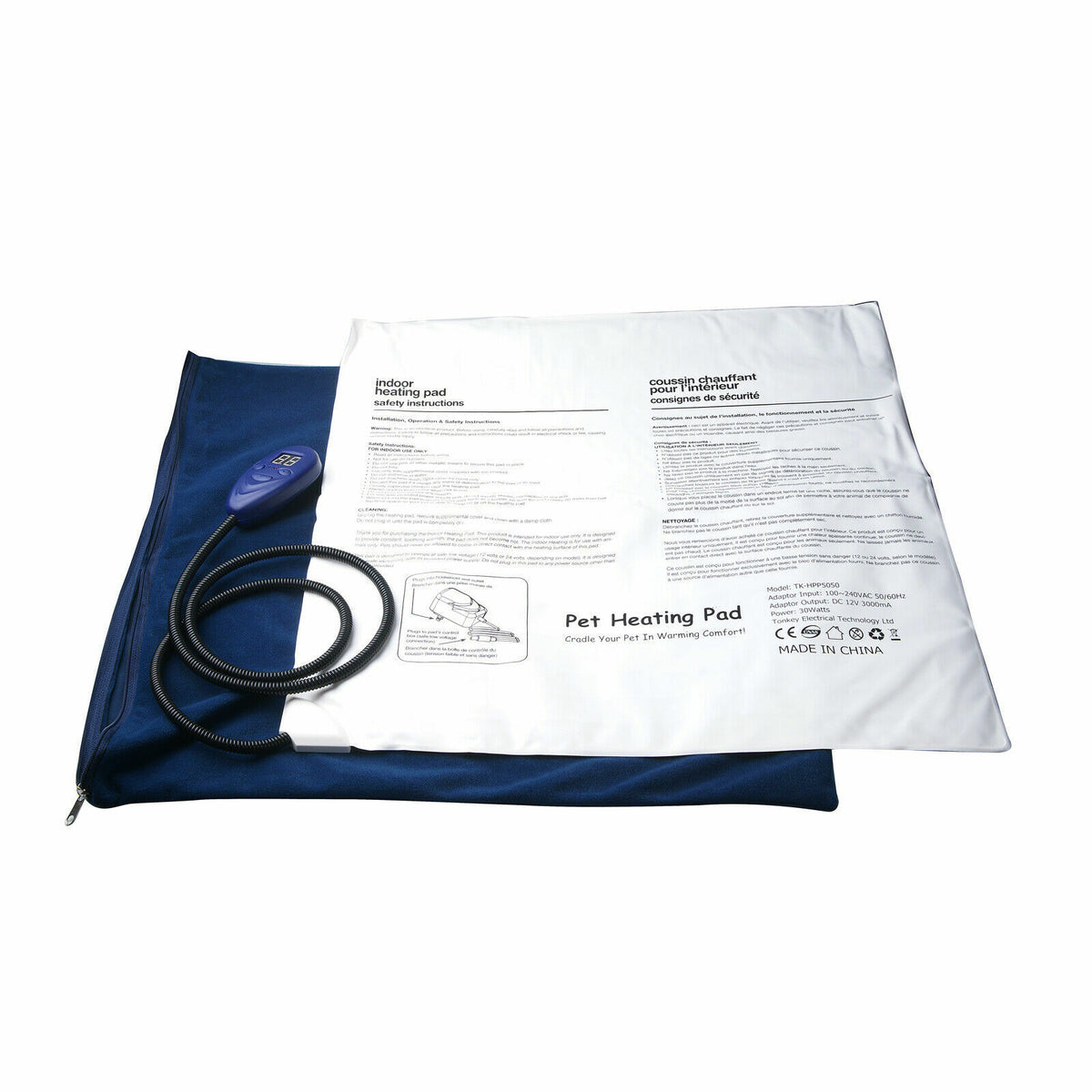 Electric Pet Heat Pad | Waterproof Heating Mat | Chew Resistant | XL | Cat & Dog Bed