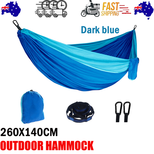 Outdoor Camping Hammock | Lightweight & Portable | 260x140cm | Travel Dark Blue