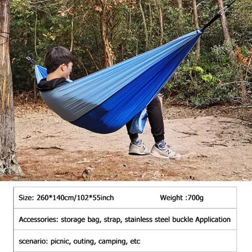 Outdoor Camping Hammock | Lightweight & Portable | 260x140cm | Travel Dark Blue