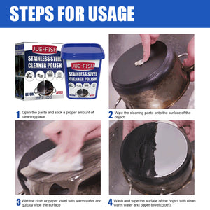 Stainless Steel Cleaning Cream | Jue-Fish | Kitchen Pot & Stove Black Scale Remover