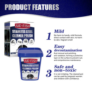 Stainless Steel Cleaning Cream | Jue-Fish | Kitchen Pot & Stove Black Scale Remover