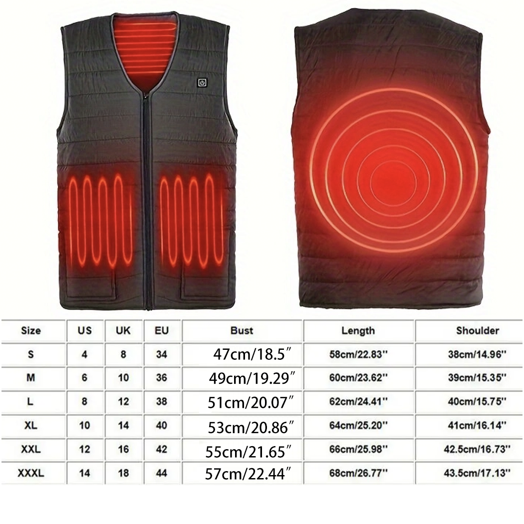 Heated Vest for Men & Women | Smart Heated Jacket | Battery Not Included | XL