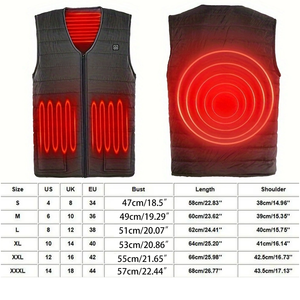 Heated Vest for Men & Women | Smart Heated Jacket | Battery Not Included | XL