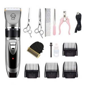 Electric Dog Grooming Kit | Cordless Trimmer | Scissors & Spare Head | Pet Hair Clipper
