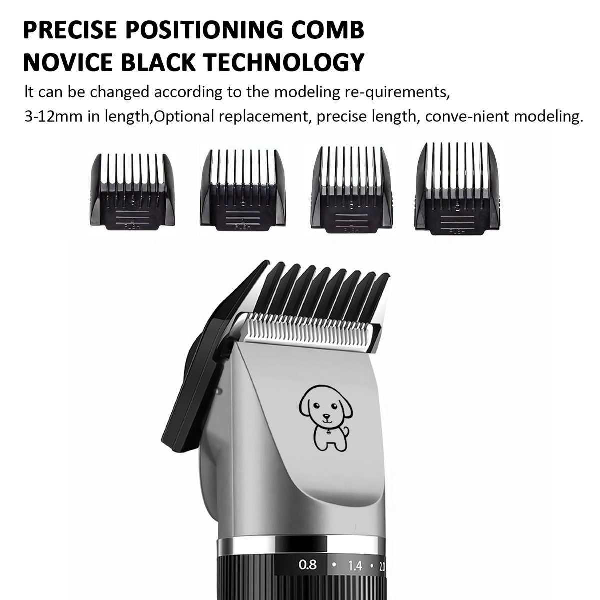 Electric Dog Grooming Kit | Cordless Trimmer | Scissors & Spare Head | Pet Hair Clipper