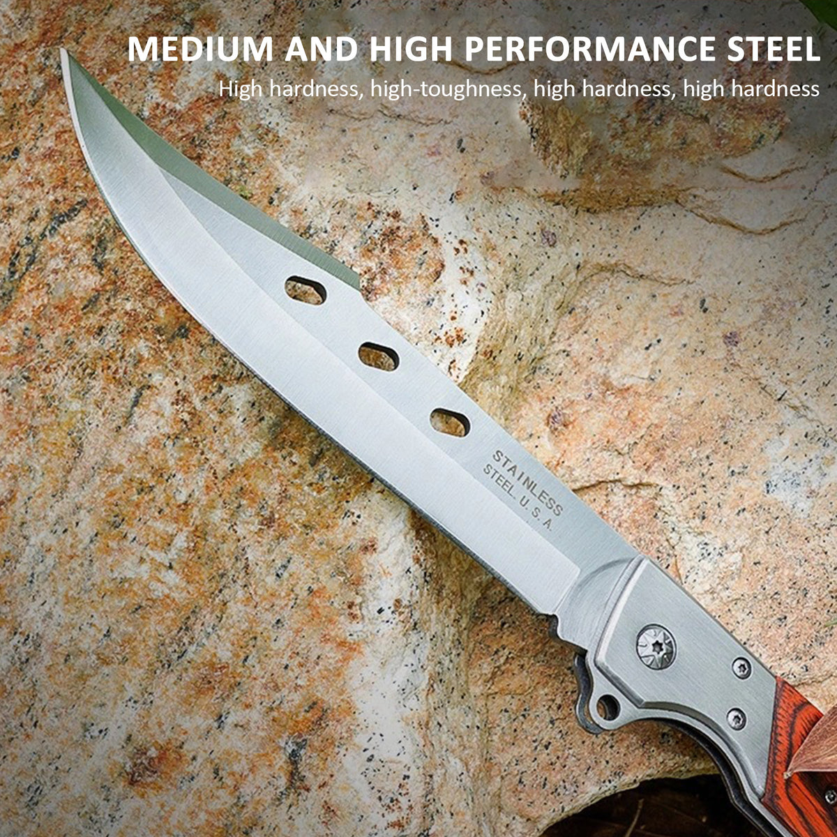 Outdoor Large Folding Knife | Camping Fishing Pocket Hunting Knife | Survival Tool