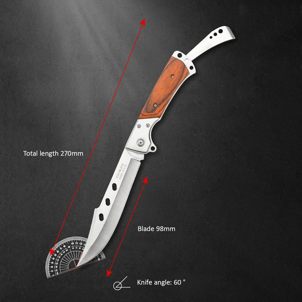 Outdoor Large Folding Knife | Camping Fishing Pocket Hunting Knife | Survival Tool