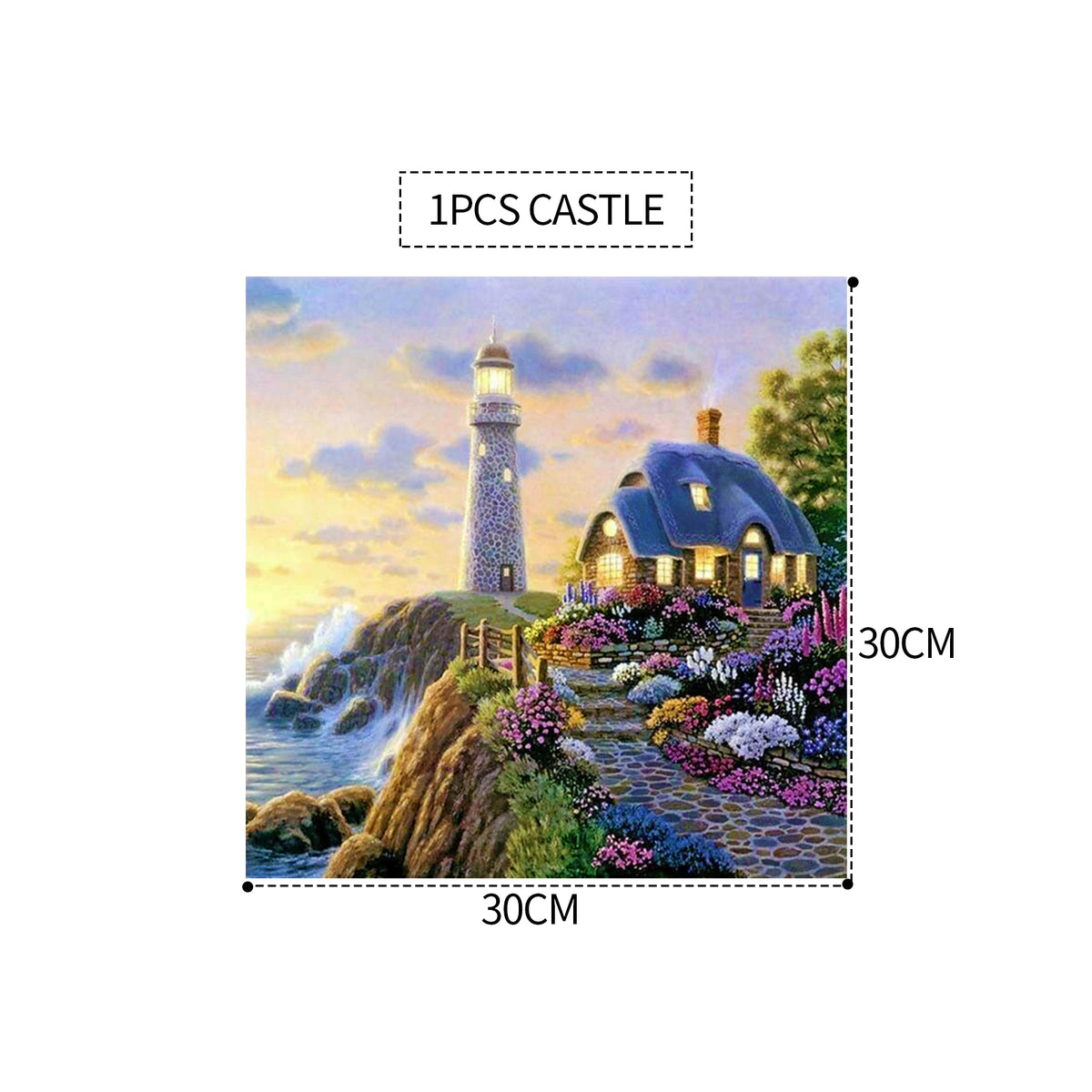 1PCS 5D Diamond Painting Kits | Diamond Glue Art Kit | Paint for Adults Kids | DIY Gift | 30x30cm