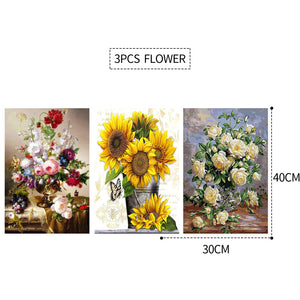 5D Diamond Painting Kits | 3 Pcs | DIY Craft | 40x30cm | Art Glue Set | Adults & Kids