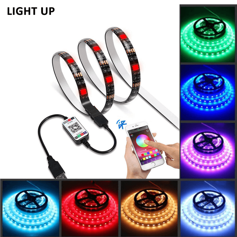 RGB LED Strip Lights | 4M | IP65 Waterproof | 300 LEDs | USB Bluetooth Control