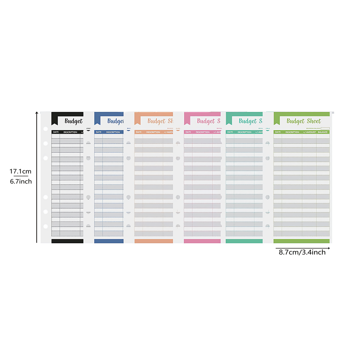 A6 PU Leather Notebook Binder | Budget Planner | Cash Pockets | Organizer for Finance