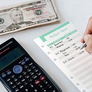 A6 PU Leather Notebook Binder | Budget Planner | Cash Pockets | Organizer for Finance