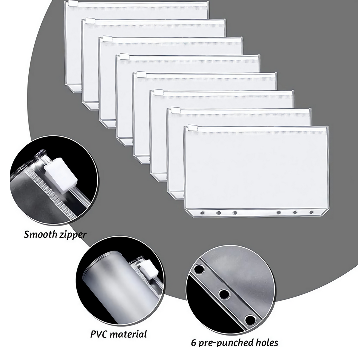 A6 PU Leather Notebook Binder | Budget Planner | Cash Pockets | Organizer for Finance