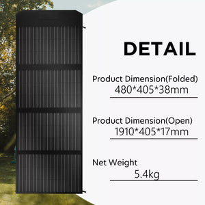 Folding Solar Panel Blanket | 160W | Flexible Mono Mat | USB + 12V | Camping & RV