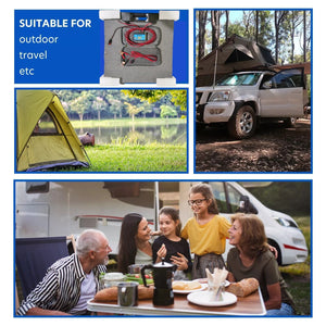 Folding Solar Panel Blanket | 160W | Flexible Mono Mat | USB + 12V | Camping & RV