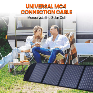 Folding Solar Panel Blanket | 160W | Flexible Mono Mat | USB + 12V | Camping & RV