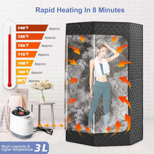 Portable Steam Sauna Tent | Home Use | With Foldable Chair & Remote | Detox & Weight Loss