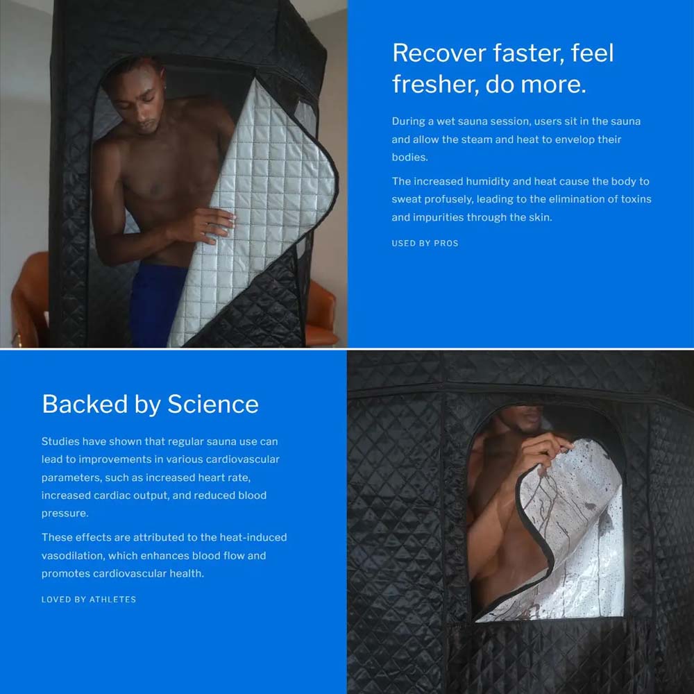 Portable Steam Sauna Tent | Home Use | With Foldable Chair & Remote | Detox & Weight Loss