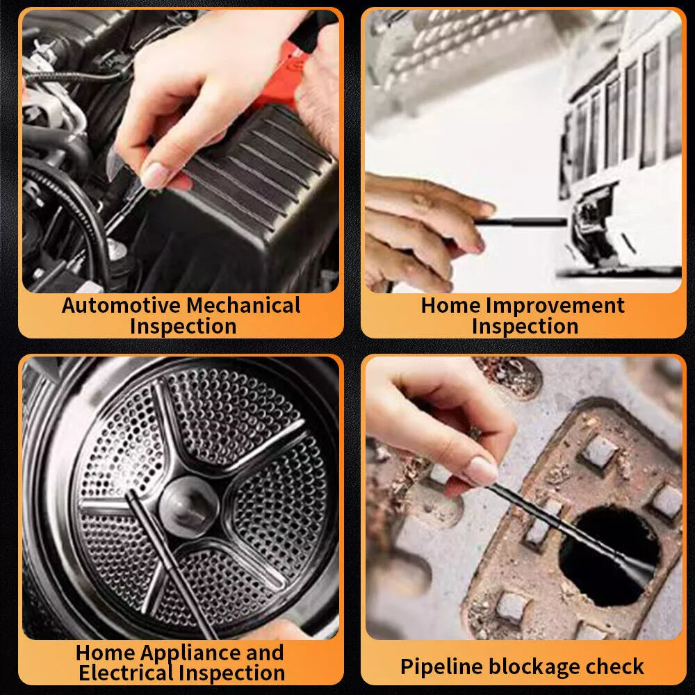 Industrial Endoscope | 4.3" Screen | 8mm Borescope | 1080P HD Camera | 15m Cable