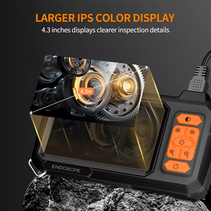 Industrial Endoscope | 4.3" Screen | 8mm Borescope | 1080P HD Camera | 5m Cable