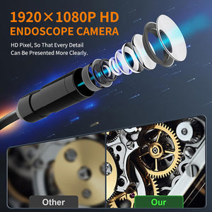 Industrial Endoscope | 4.3" Screen | 8mm Borescope | 1080P HD Camera | 5m Cable