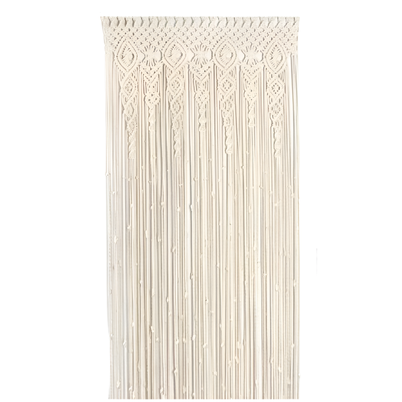 Boho Macrame Curtain | 2m | Heavy Duty Woven Wall Hanging | Window Doorway Wedding Decor