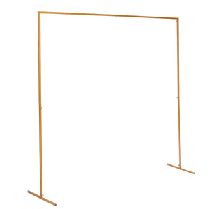Wedding Arch | Gold Square Backdrop Stand | Flower Display | 2.2M
