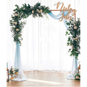 Wedding Arch | Gold Square Backdrop Stand | Flower Display | 2.2M
