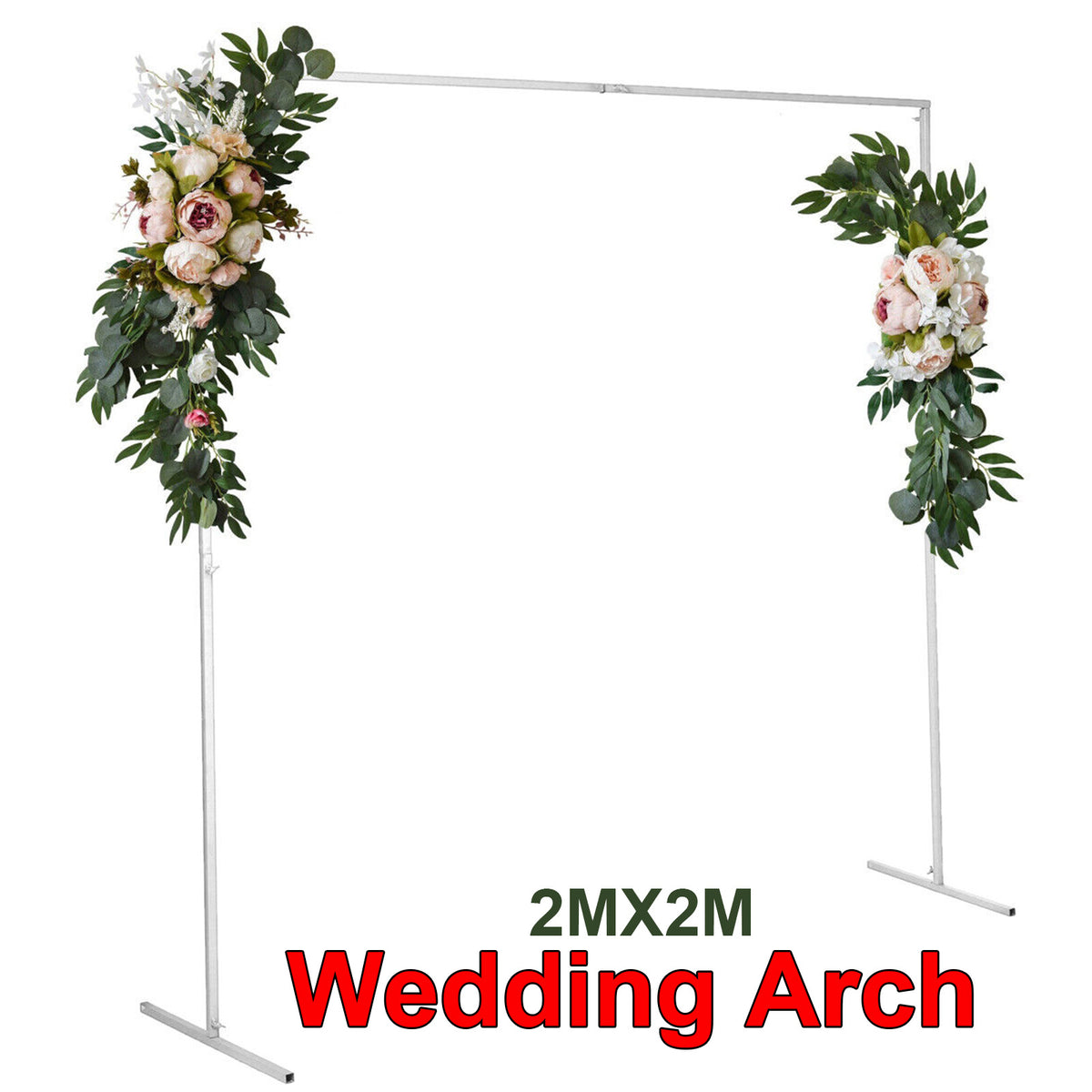 Wedding Arch White Square Backdrop | Flower Display Stand | Background 2.2M