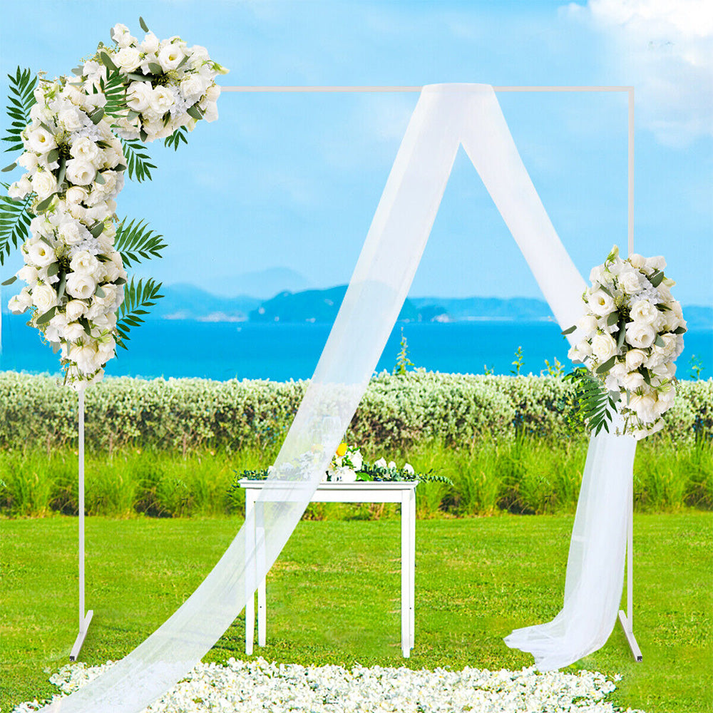 Wedding Arch White Square Backdrop | Flower Display Stand | Background 2.2M