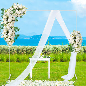 Wedding Arch White Square Backdrop | Flower Display Stand | Background 2.2M