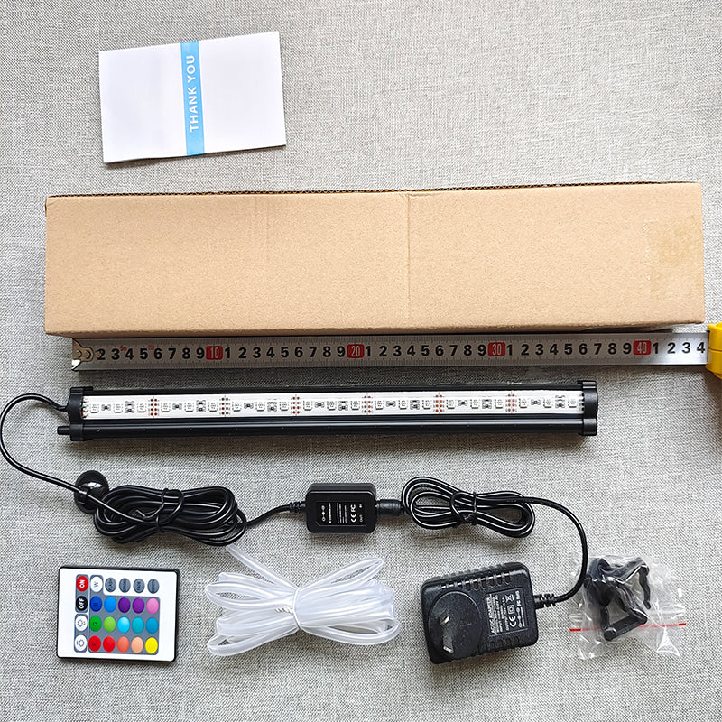 38cm LED Aquarium Lights | Submersible Air Bubble RGB Light | Fish Tank Underwater