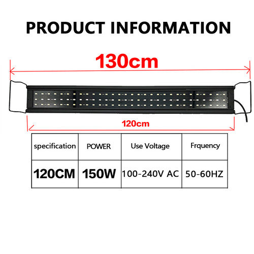 120CM 150W 244LED Aquarium LED Lighting | Marine Aqua Fish Tank Light | NEW