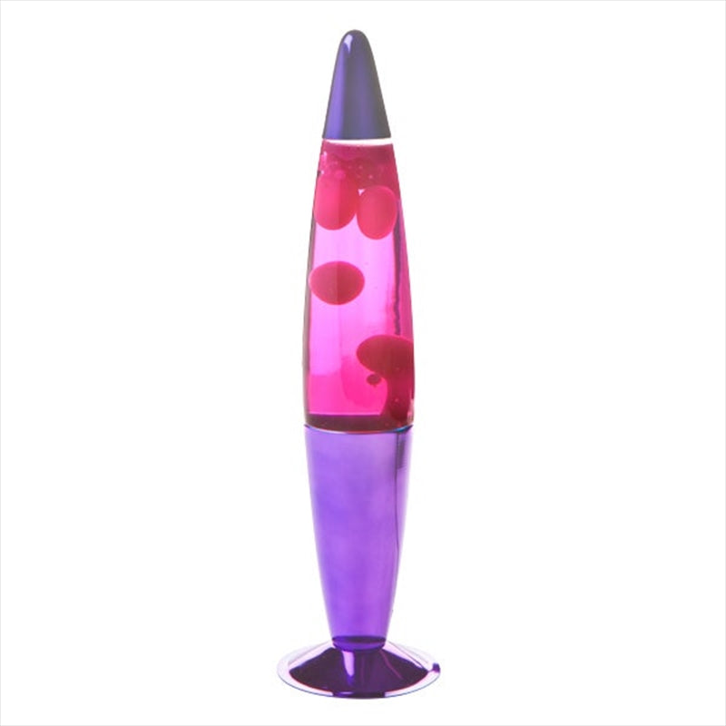 Purple/Pink Metallic Peace Lava Lamp | Retro Mood Lighting | Home Décor