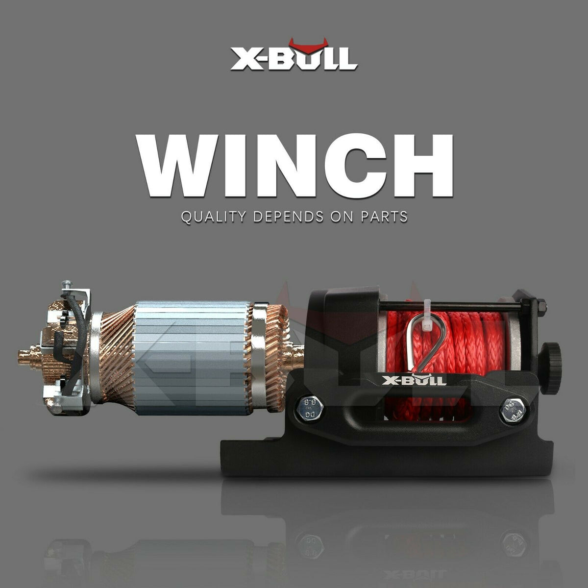 X-BULL 12V Electric Winch Boat | 3000LBS Synthetic Rope | Wireless Remote | ATV 4WD | 2 Units