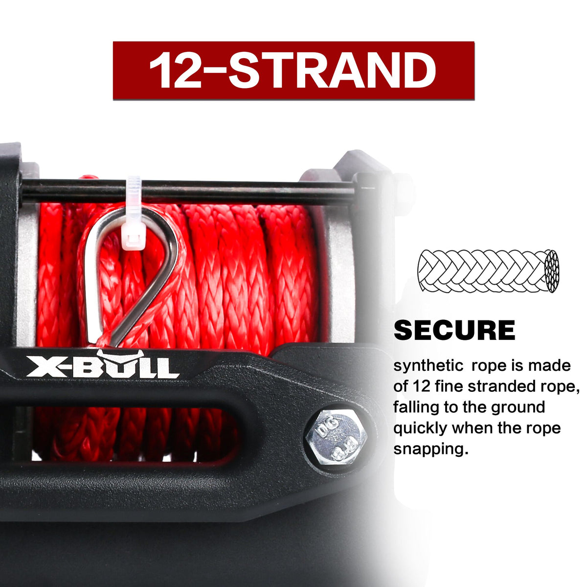 X-BULL 12V Electric Winch Boat | 3000LBS Synthetic Rope | Wireless Remote | ATV 4WD | 2 Units