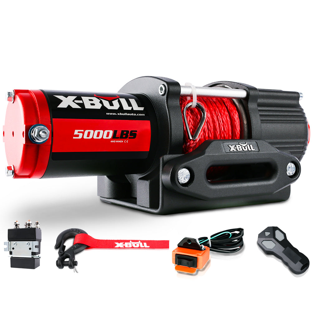 X-BULL Electric Winch 12V | 5000LBS Synthetic Rope | Wireless Remote | ATV UTV Boat Trailer