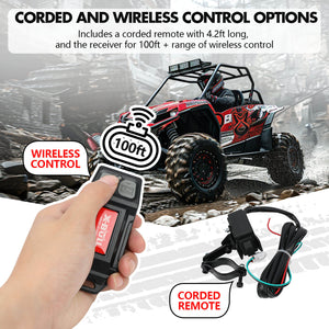 X-BULL 5000lbs Electric Winch | 12V | Synthetic Rope | ATV UTV Boat | Upgraded Version