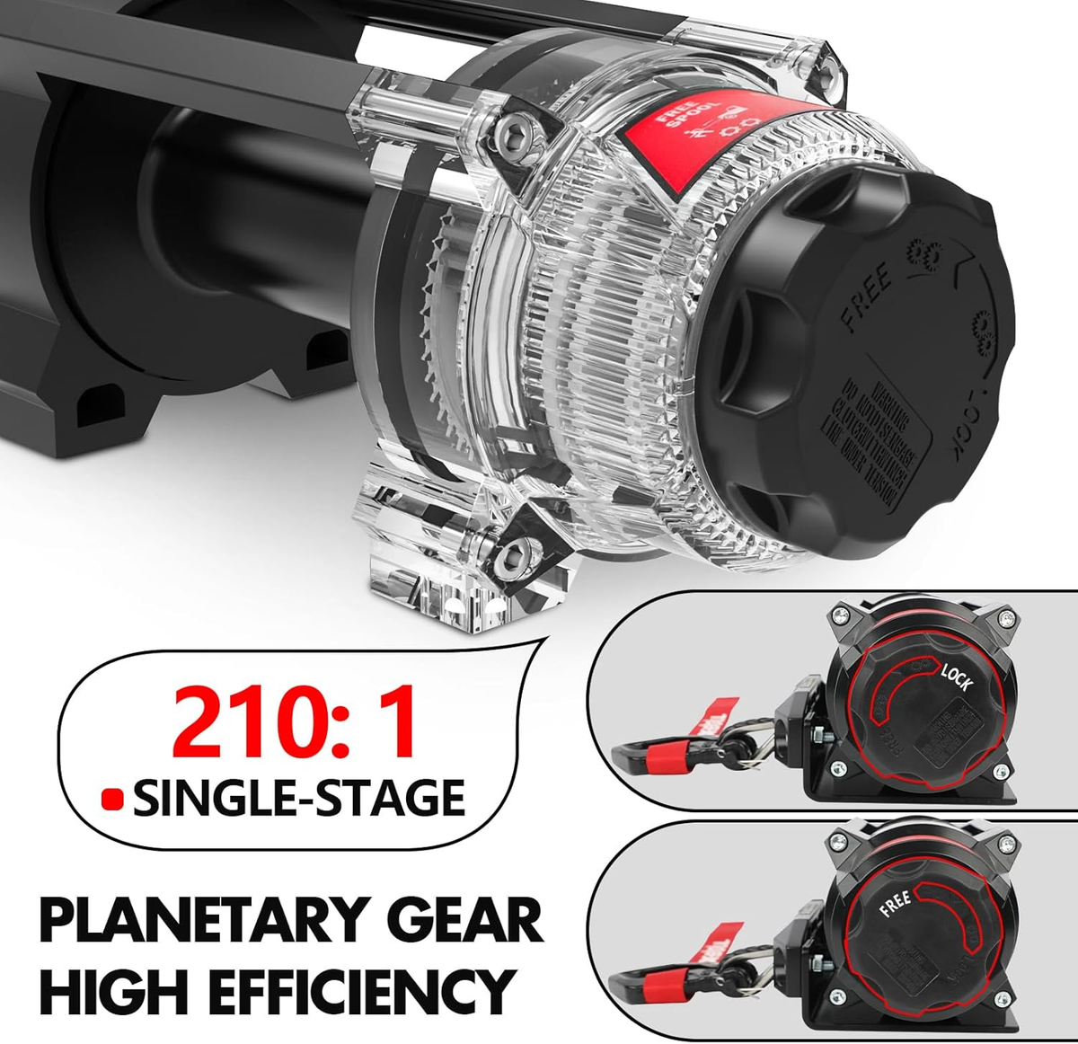 X-BULL 6000lbs Electric Winch | 12V | Synthetic Rope | Towing Trailer ATV UTV Boat | Upgraded Version