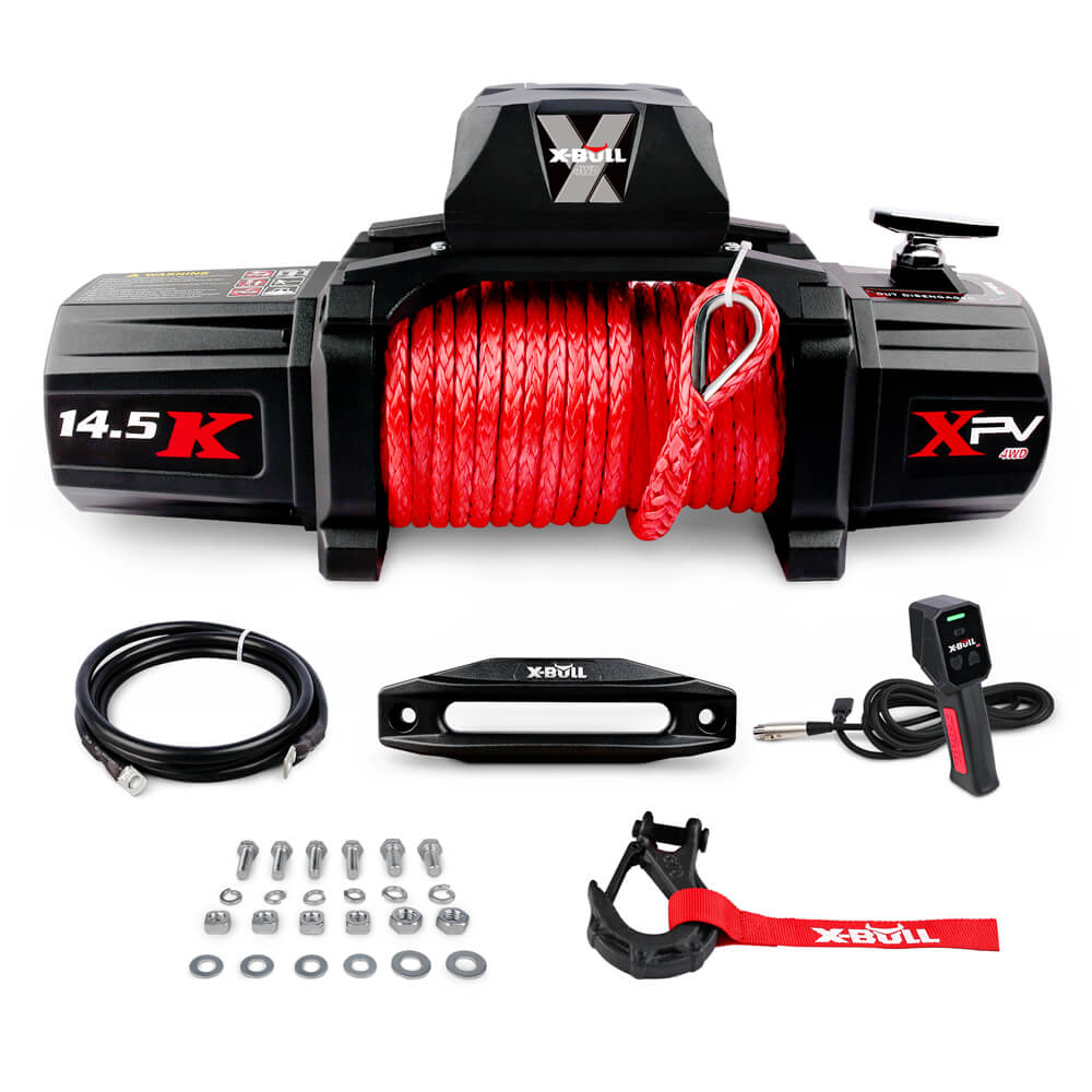 X-BULL Electric Winch 12V | 14500LBS Synthetic Rope | Wireless Remote | 4WD 4X4 Car Trailer