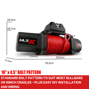 X-BULL Electric Winch 12V | 14500LBS Synthetic Rope | Wireless Remote | 4WD 4X4 Car Trailer