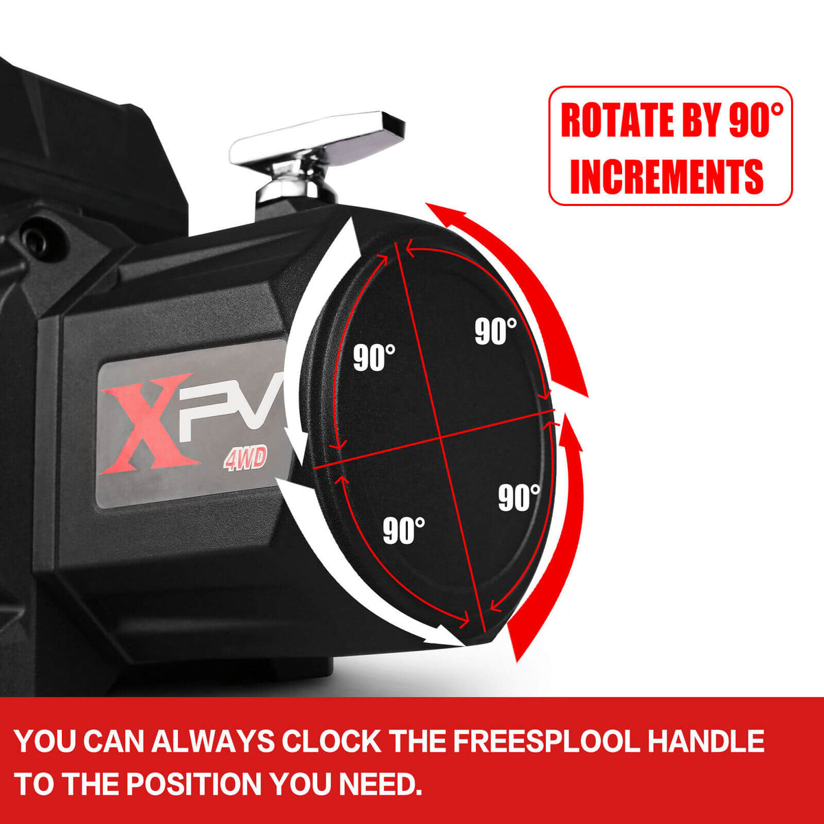 X-BULL 12V Electric Winch | 14500LBS Synthetic Rope with 2 Pairs Recovery Tracks | Gen2.0 Black