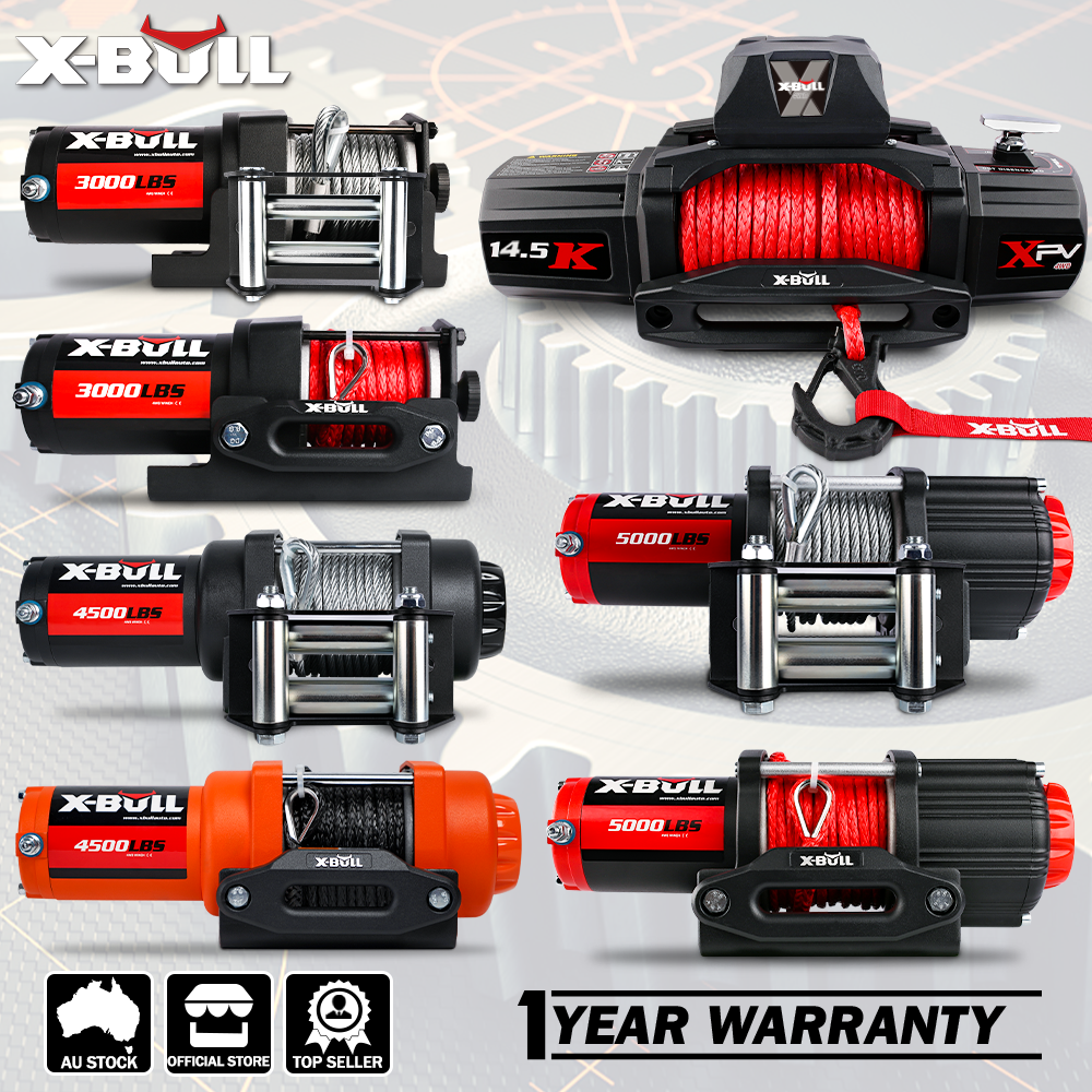 X-BULL Electric Winch 12V | 4500LBS Synthetic Rope | Wireless Remote | ATV UTV Boat Trailer