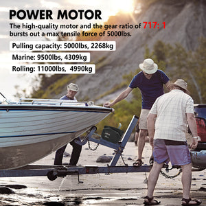X-BULL 5000LBS Electric Boat Winch 12V | Portable Detachable | Marine Ship Trailer Winch