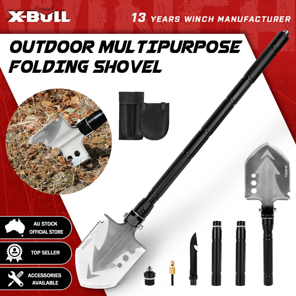 X-BULL Folding Shovel | Outdoor Camping & Survival Tool | Multifunction Military Design