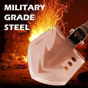 X-BULL Folding Shovel | Outdoor Camping & Survival Tool | Multifunction Military Design